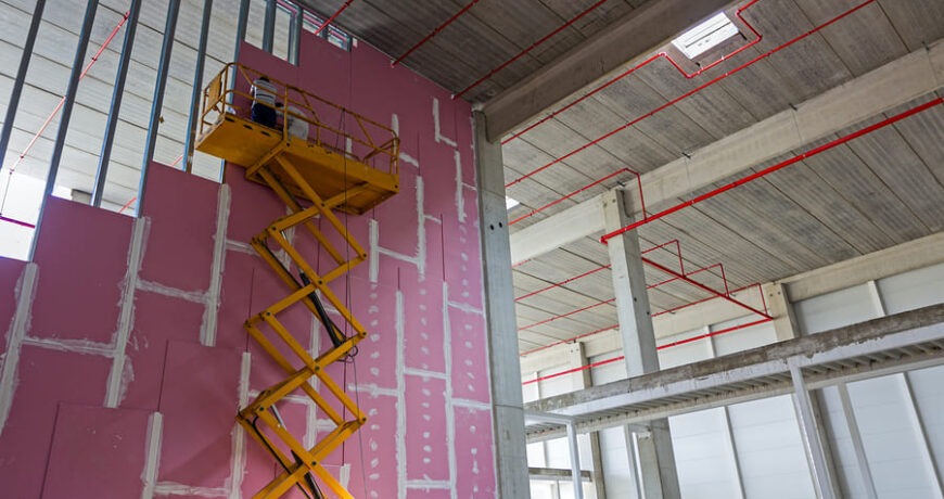Parede corta fogo de drywall